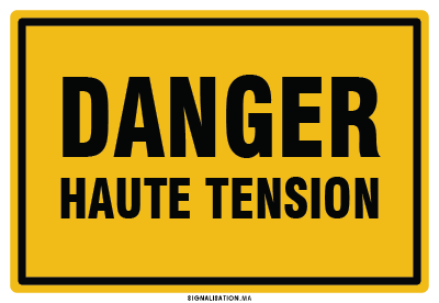 Attention : Autocollant à Haute Tension Avertissement Attention : Forte électricité Danger résistant aux intempéries. 